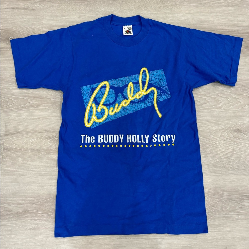 Vintage Single Stitch Fruit of the loom Buddy Holly Show glasses tshirt